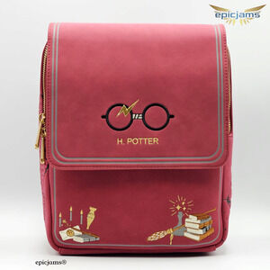 Loungefly Harry Potter Glasses Gryffindor Red Mini Backpack Bag New